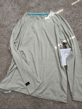 AVID Men’s Mainline Crew Long Sleeve TShirt Light Beige